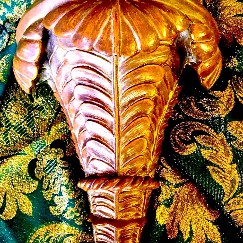 Vintage Old Hollywood Style Wall Sconce with Small Shelf Area at Top.